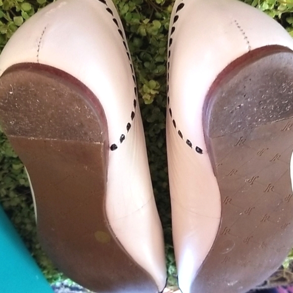 JACK ROGERS Neimans Black Patent Leather TOE BONE Upper Ballet FLATS Shoes 9 Euc - Picture 12 of 12